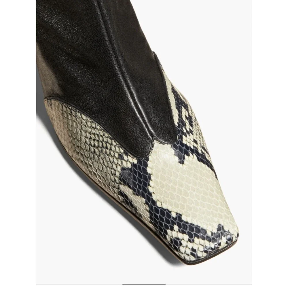 Khaite Nevada Stretch Low Boot Snakeskin NWT 7.5